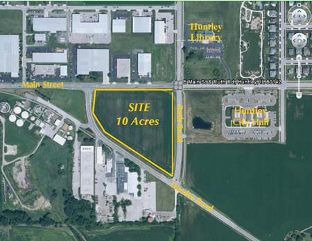 Land for Sale in Huntley, Illinois — 10.00           AC — $2,950,000.00