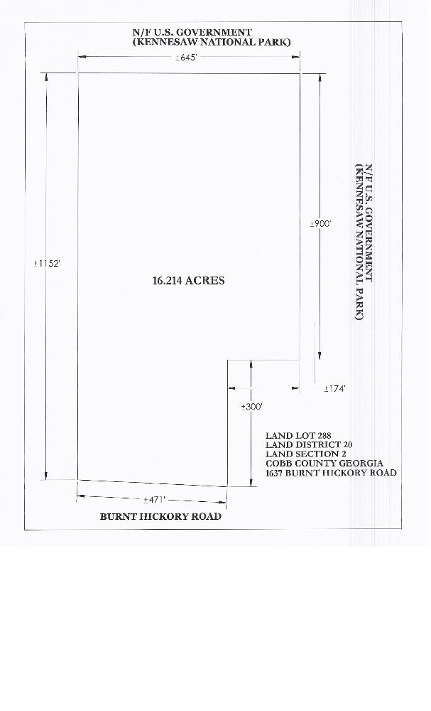 Land for Sale in Marietta, Georgia — 16.20           AC — $2,400,000.00