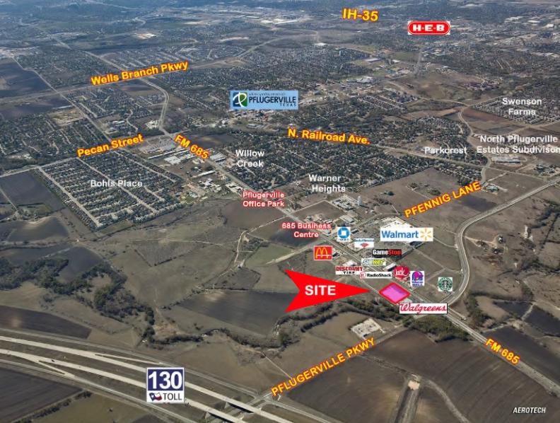 Land for Sale in Pflugerville, Texas — 1.66            AC — $1,700,000.00