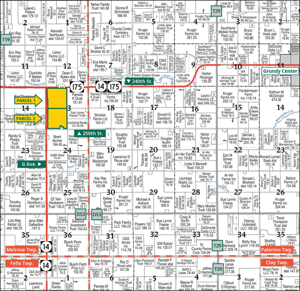 Land for Sale in Grundy Center, Iowa — 151.98          AC